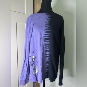 Disney Purple and Black The Nightmare Before Christmas Long Sleeve Top Punk Goth